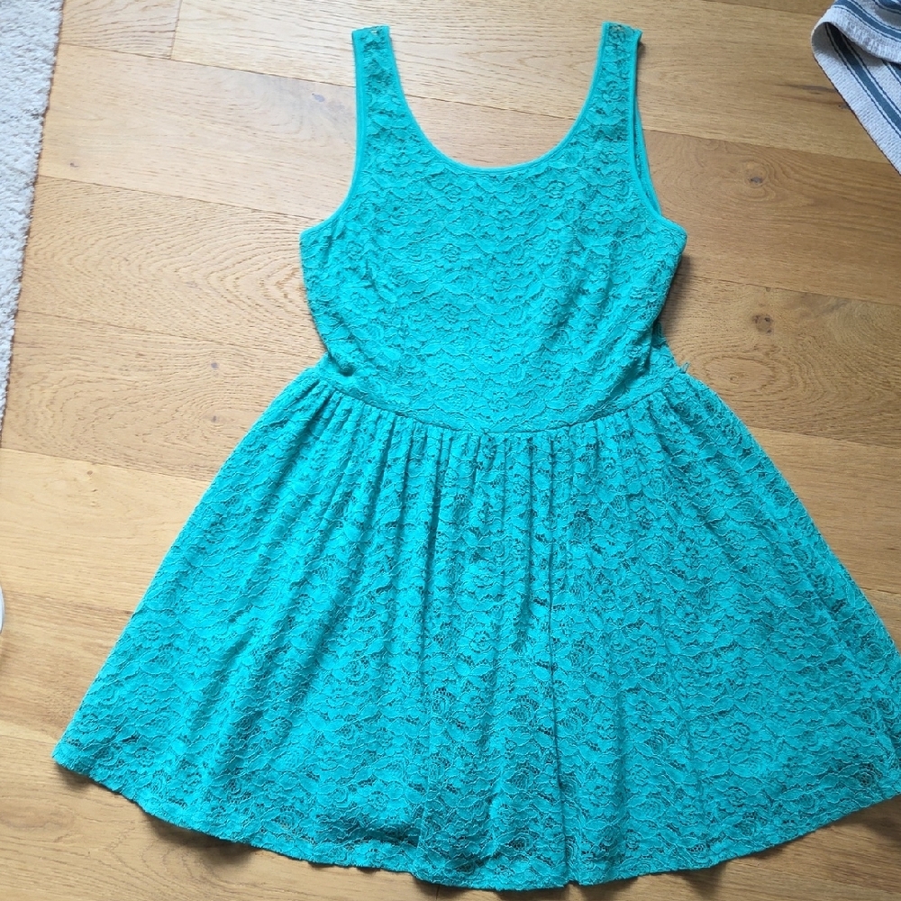 Teal Lace Dress